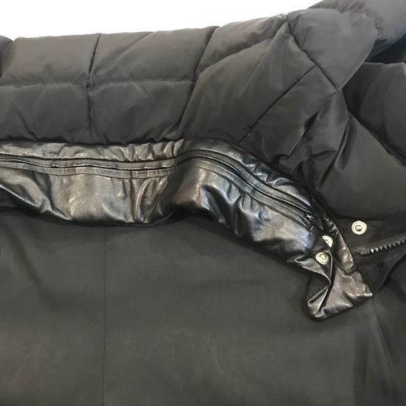 RAOUL**Black Coat Hooded w/Leather US 2**$1250 - Picture 6 of 8